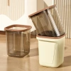 Large-sized, high-capacity household square trash can with high appearance level, light luxury bedroom, bathroom and kitchen new press ring paper basket Application Scenario